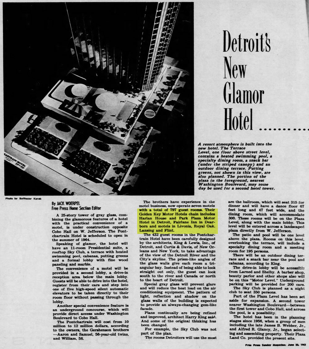 Park Plaza Motor Hotel - June 1963 Article On Gershensons (newer photo)